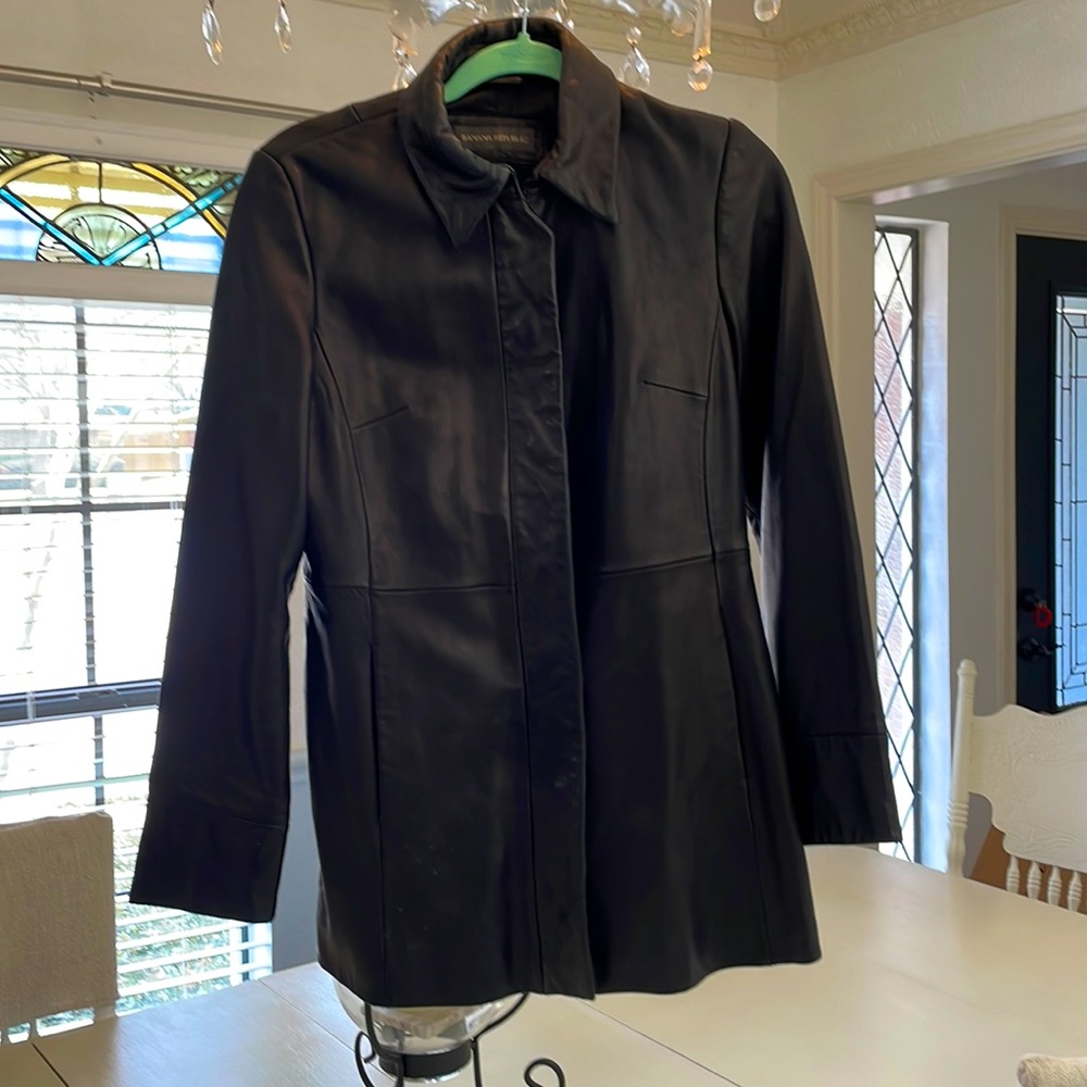 Soft black leather jacket in great condition.